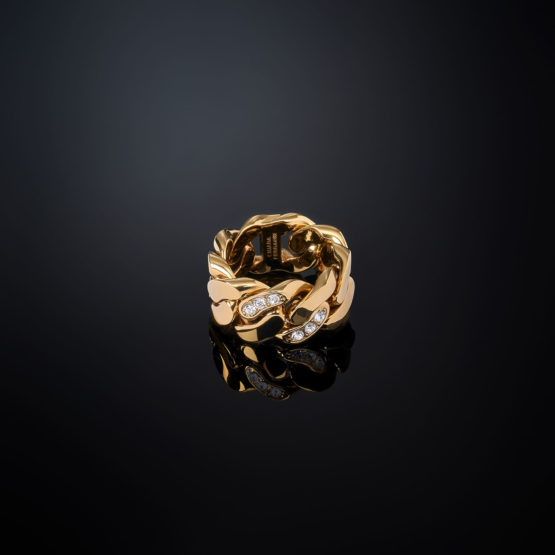 CHIARA FERRAGNI BOSSY CHAIN J19AUW050-No.14 Χρυσό Δαχτυλίδι Αλυσίδα