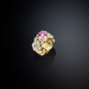 CHIARA FERRAGNI BOSSY CHAIN J19AUW280-No.12 Χρυσό Δαχτυλίδι Με Ροζ Πέτρα