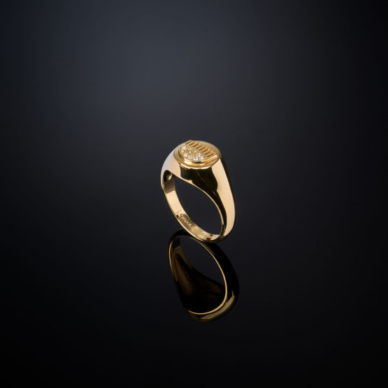 CHIARA FERRAGNI BOSSY CHAIN J19AUW440-No.16 Χρυσό Δαχτυλίδι Με Λογότυπο