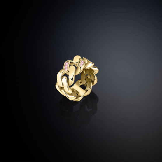 CHIARA FERRAGNI BOSSY CHAIN J19AUW520-No.16 Χρυσό Δαχτυλίδι Αλυσίδα