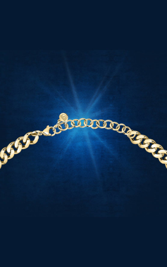 CHIARA FERRAGNI CHAIN J19AUW25 Χρυσό Κολιέ Αλυσίδα Με Ροζ Πέτρα 3