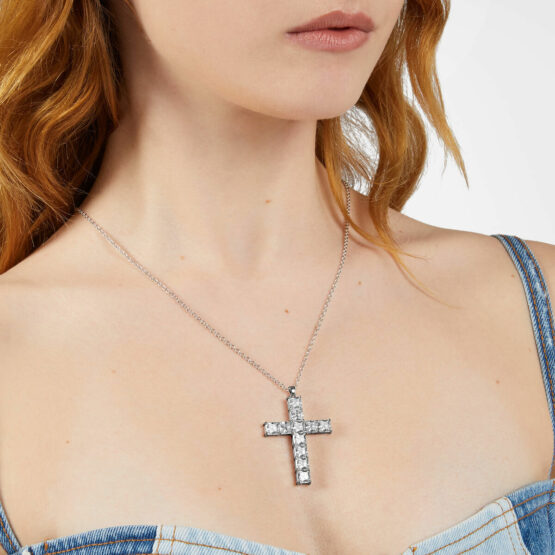 CHIARA FERRAGNI CLASSIC J19AWC17 Ασημένιο Κολιέ Με Σταυρό 2