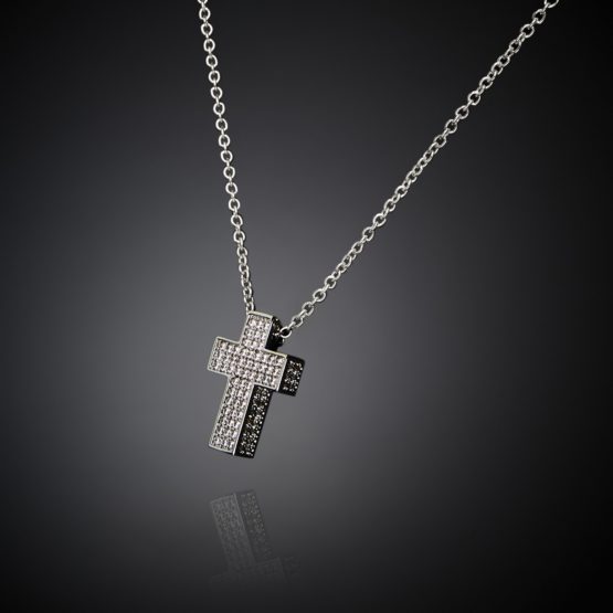 CHIARA FERRAGNI CROCI J19AWC02 Χρυσό Κολιέ Σταυρός Με Πέτρες_1