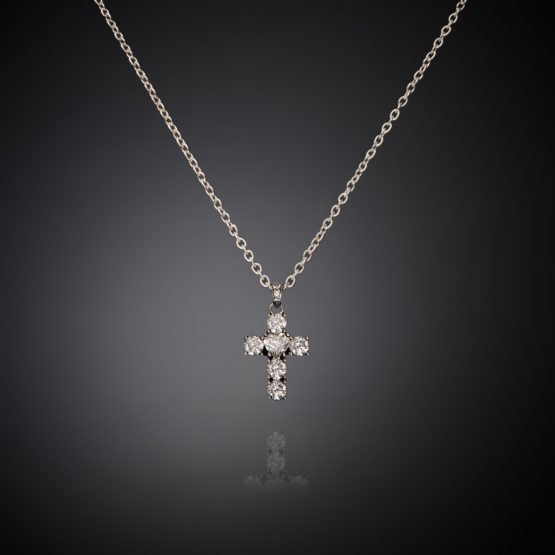 CHIARA FERRAGNI CROCI J19AWC03 Ασημένιο Κολιέ Σταυρός Με Πέτρες