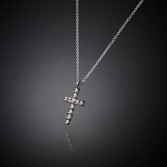 CHIARA FERRAGNI CROCI J19AWC04 Ασημένιο Κολιέ Σταυρός Με Πέτρες_2