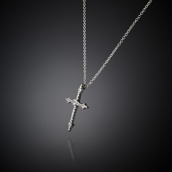 CHIARA FERRAGNI CROCI J19AWC07 Ασημένιο Κολιέ Σταυρός Με Πέτρες_2