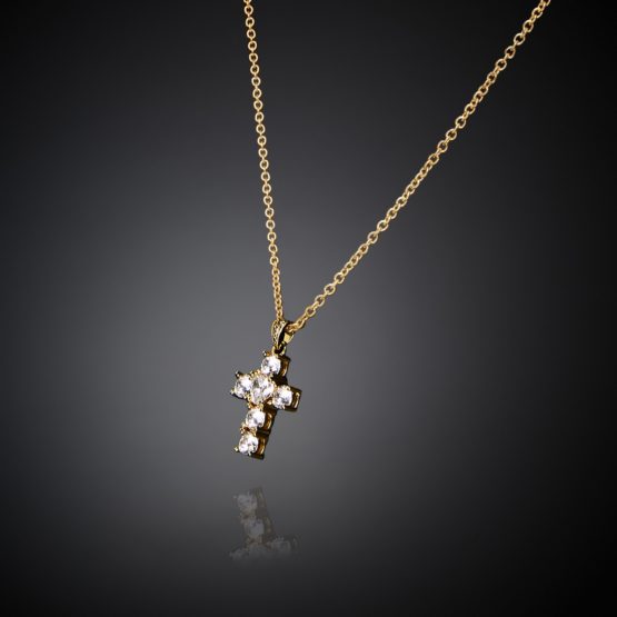 CHIARA FERRAGNI CROCI J19AWC10 Χρυσό Κολιέ Σταυρός Με Πέτρες_2