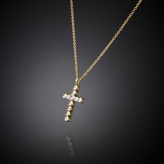 CHIARA FERRAGNI CROCI J19AWC11 Χρυσό Κολιέ Σταυρός Με Πέτρες_2
