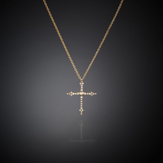 CHIARA FERRAGNI CROCI J19AWC14 Χρυσό Κολιέ Σταυρός Με Πέτρες