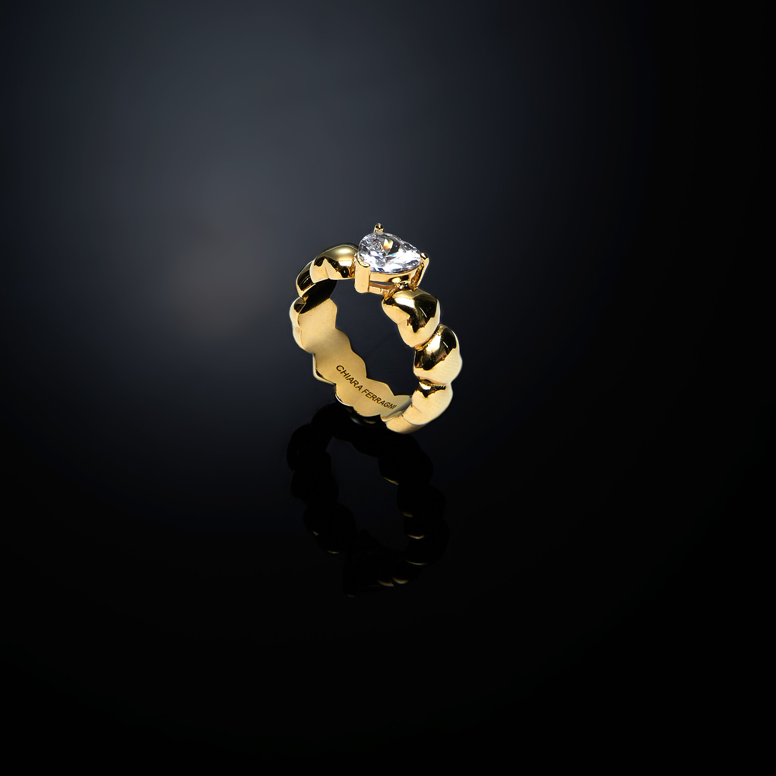 CHIARA FERRAGNI CUORICINO J19AVT05012-No.12 Χρυσό Δαχτυλίδι Με Καρδιά (1)