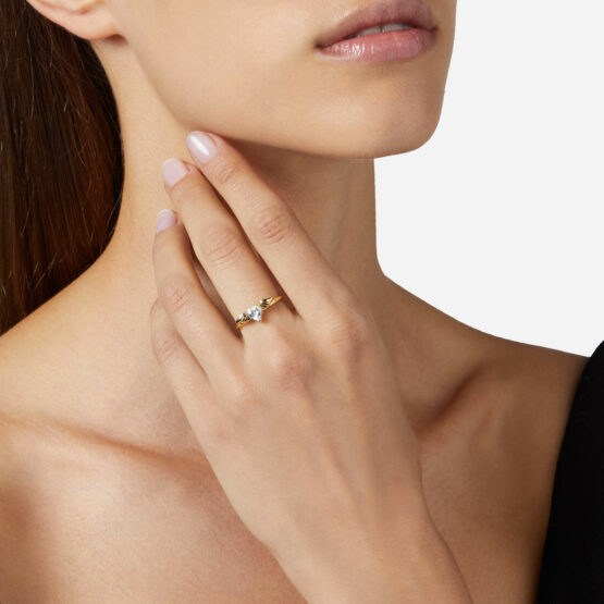 CHIARA FERRAGNI CUPIDO J19AVH08014 Χρυσό Δαχτυλίδι Με Φτερωτή Καρδιά 4