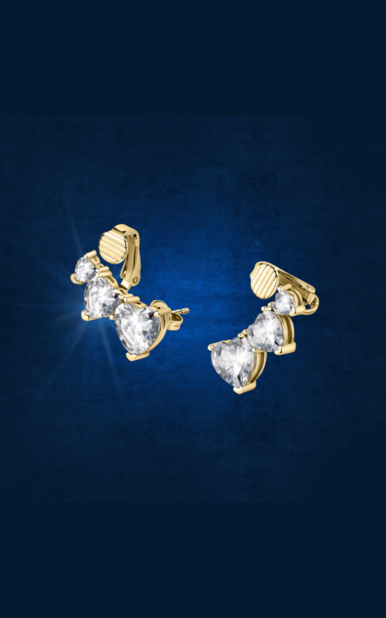 CHIARA FERRAGNI DIAMOND HEART J19AUV26 Χρυσά Σκουλαρίκια Με Καρδιές