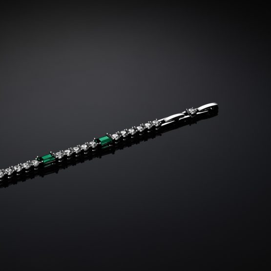 CHIARA FERRAGNI EMERALD J19AWJ04 Ασημένιο Βραχιόλι Με Πράσινες Πέτρες_2
