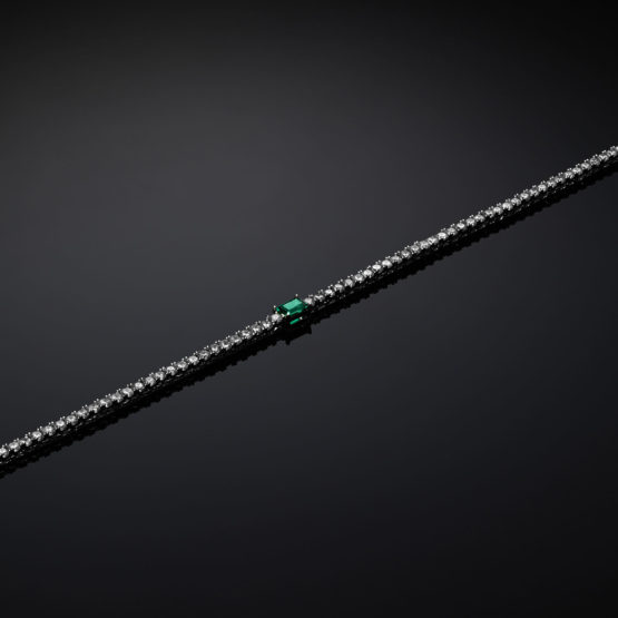 CHIARA FERRAGNI EMERALD J19AWJ13 Ασημένιο Κολιέ Με Πράσινη Πέτρα 2