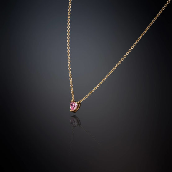 CHIARA FERRAGNI FIRST LOVE J19AUV06 Χρυσό Κολιέ Με Ροζ Καρδιά 3