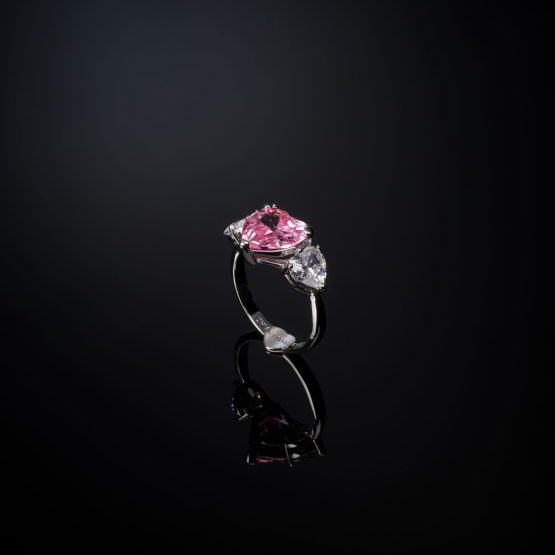 CHIARA FERRAGNI FIRST LOVE J19AUV330-No.12 Ασημένιο Δαχτυλίδι Με Ροζ Καρδιά 2