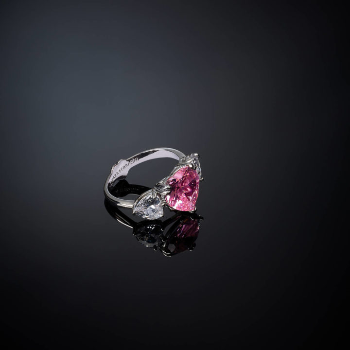 CHIARA FERRAGNI FIRST LOVE J19AUV330-No.12 Ασημένιο Δαχτυλίδι Με Ροζ Καρδιά