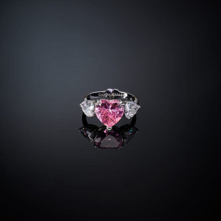 CHIARA FERRAGNI FIRST LOVE J19AUV330-No.16 Ασημένιο Δαχτυλίδι Με Ροζ Καρδιά 4
