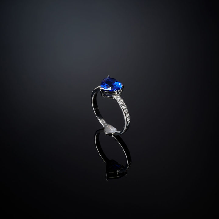 CHIARA FERRAGNI FIRST LOVE J19AUV340-No.16 Ασημένιο Δαχτυλίδι Με Μπλε Καρδιά