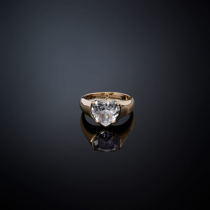 CHIARA FERRAGNI FIRST LOVE J19AUV360-No.12 Χρυσό Δαχτυλίδι Με Καρδιά 3