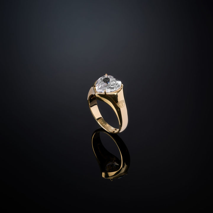 CHIARA FERRAGNI FIRST LOVE J19AUV360-No.16 Χρυσό Δαχτυλίδι Με Καρδιά