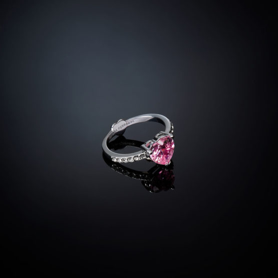 CHIARA FERRAGNI FIRST LOVE J19AUV420-No.16 Ασημένιο Δαχτυλίδι Με Ροζ Καρδιά