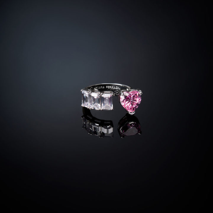 CHIARA FERRAGNI FIRST LOVE J19AUV430-No.12 Ασημένιο Δαχτυλίδι Με Ροζ Καρδιά 3