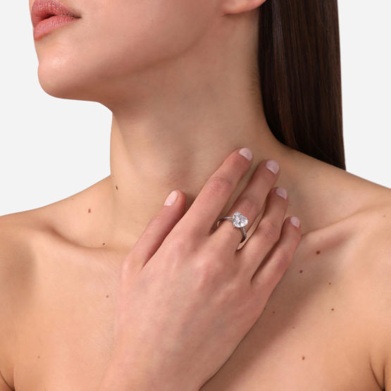 CHIARA FERRAGNI FIRST LOVE J19AVF01010 Ασημένιο Δαχτυλίδι Με Διάφανη Καρδιά 4