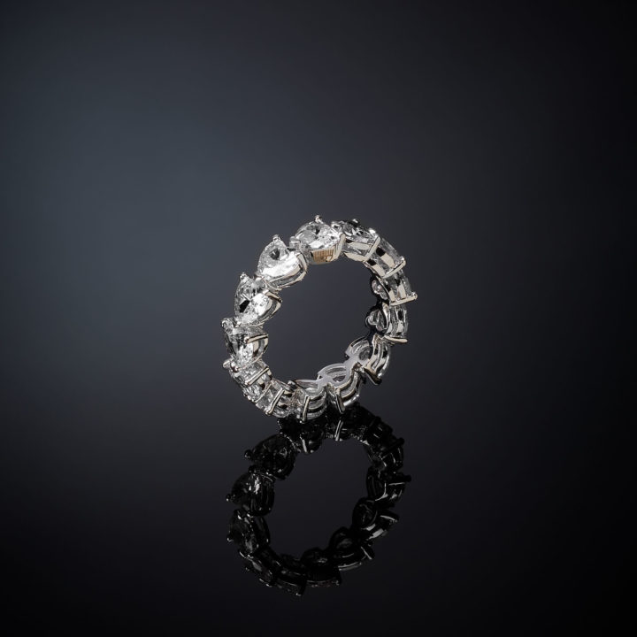 CHIARA FERRAGNI INFINITY LOVE J19AVG050-No.14 Ασημένιο Δαχτυλίδι Με Άσπρες Καρδιές