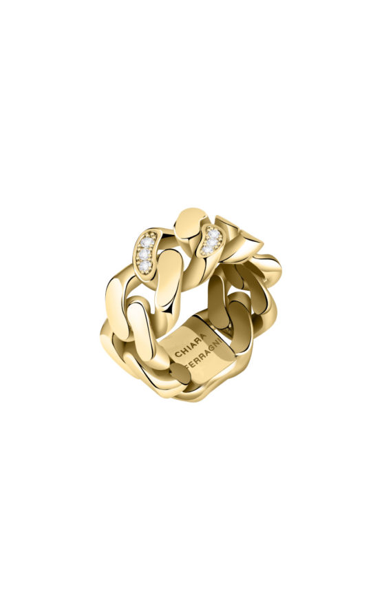 CHIARA FERRAGNI J19AUW05018 Χρυσό Δαχτυλίδι Αλυσίδα
