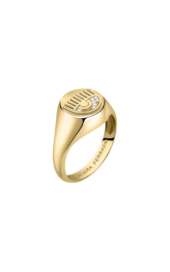 CHIARA FERRAGNI J19AUW44014 Χρυσό Δαχτυλίδι Με Λογότυπο