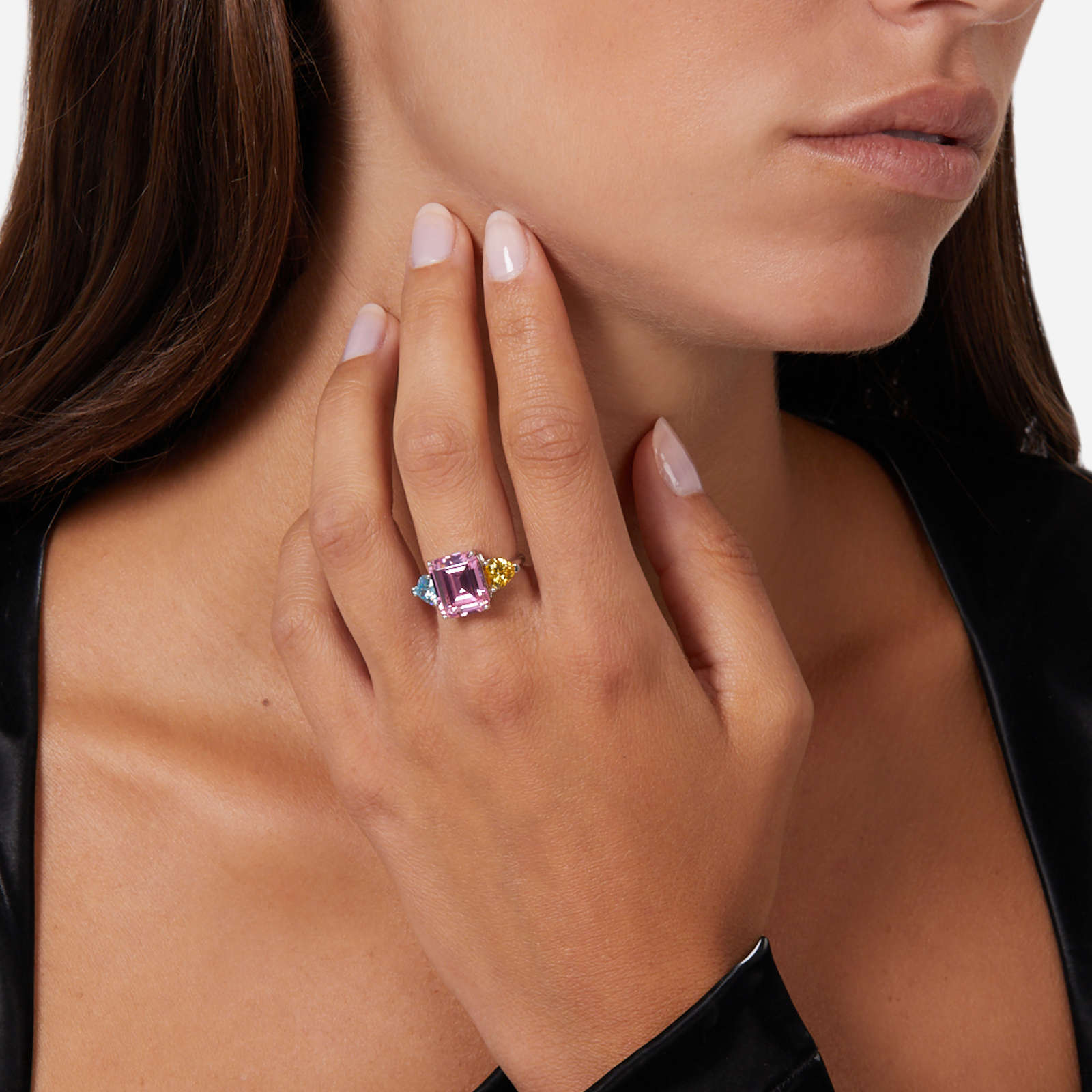CHIARA FERRAGNI J19AVS06014 Ασημένιο Δαχτυλίδι Με Πολύχρωμες Πέτρες 4