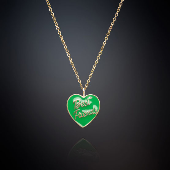 CHIARA FERRAGNI LOVE PARADE J19AVI02 Χρυσό Κολιέ Με Μενταγιόν Πράσινη Καρδιά