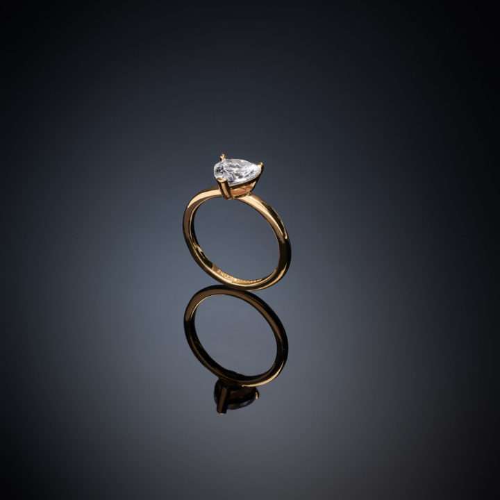 CHIARA FERRAGNI LOVE PARADE J19AVI380-No.12 Χρυσό Μονόπετρο Δαχτυλίδι Με Καρδιά