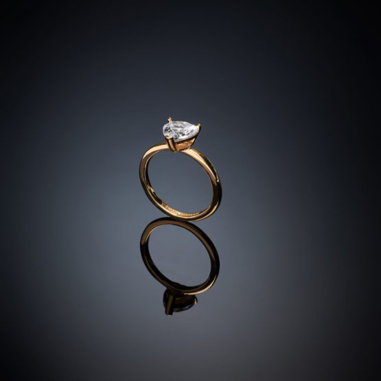 CHIARA FERRAGNI LOVE PARADE J19AVI380-No.14 Χρυσό Μονόπετρο Δαχτυλίδι Με Καρδιά