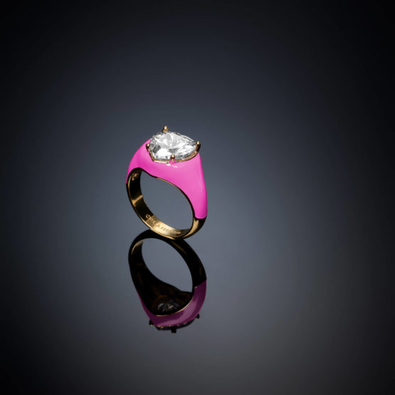CHIARA FERRAGNI LOVE PARADE J19AVI400-No.12 Ροζ Χρυσό Δαχτυλίδι Με Καρδιά