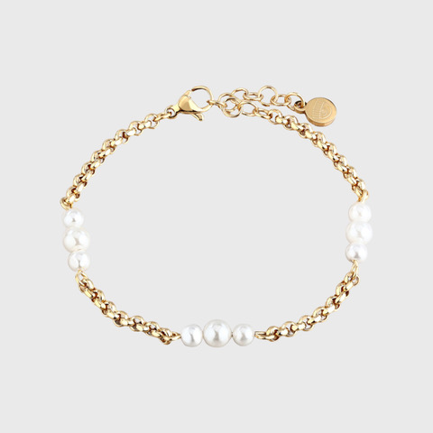 CHIARA-FERRAGNI-PERLA-J19AWC26-Βραχιόλι-Χρυσό-Με-Πέρλες