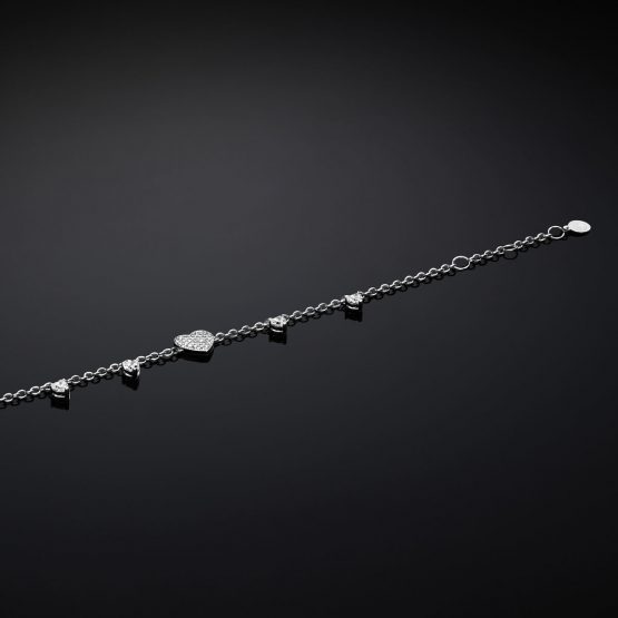 CHIARA FERRAGNI SILVER COLLECTION J19AXD02 Ασημένιο Βραχιόλι Με Καρδιές_2