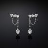 CHIARA FERRAGNI SILVER COLLECTION J19AXD03 Ασημένια Σκουλαρίκια Με Αλυσίδα και Καρδιές