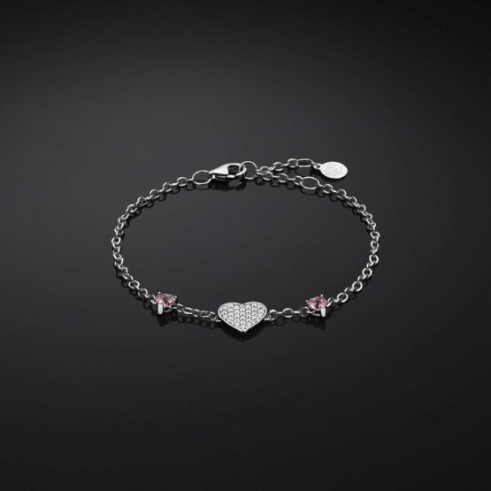 CHIARA FERRAGNI SILVER COLLECTION J19AXD13 Ασημένιο Βραχιόλι Με Καρδιές