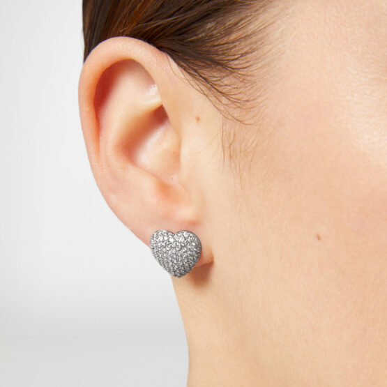 CHIARA FERRAGNI SILVER COLLECTION J19AXD22 Σκουλαρίκια Ασημένια Καρδιές Με Πέτρες 2