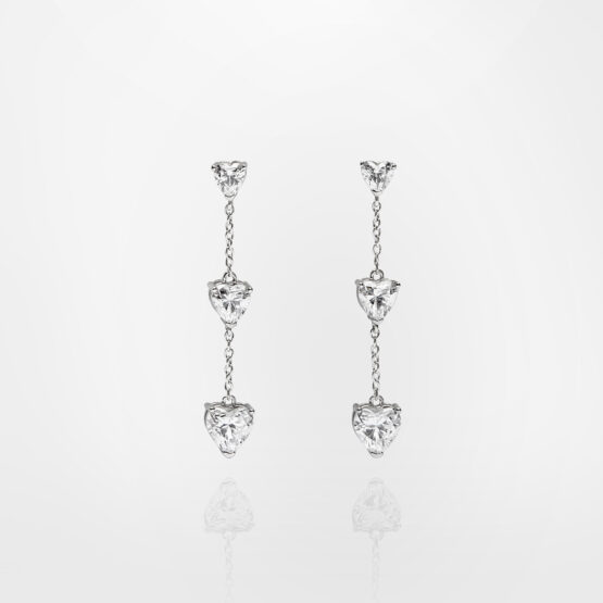 CHIARA FERRAGNI SILVER COLLECTION J19AXD23 Σκουλαρίκια Ασημένια Καρδιές