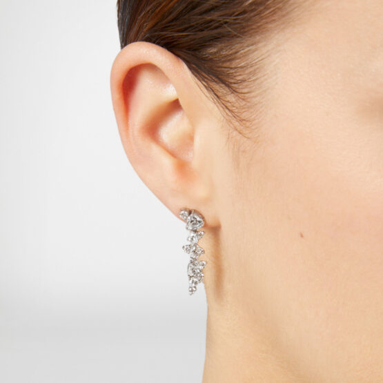 CHIARA FERRAGNI SILVER COLLECTION J19AXD24 Ασημένια Σκουλαρίκια Με Καρδιές 2