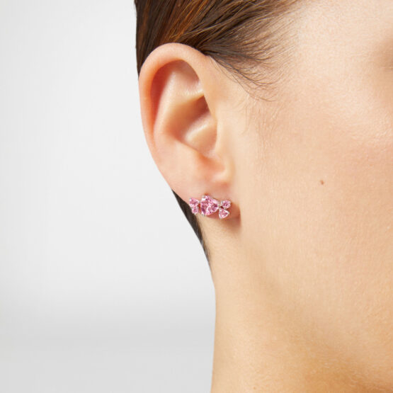 CHIARA FERRAGNI SILVER COLLECTION J19AXD25 Σκουλαρίκια Ασημένια Με Ροζ Καρδιές 2