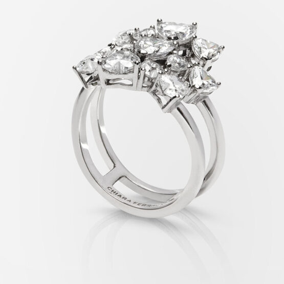 CHIARA FERRAGNI SILVER COLLECTION J19AXD27016 Δαχτυλίδι Ασημένιο Με Καρδιές