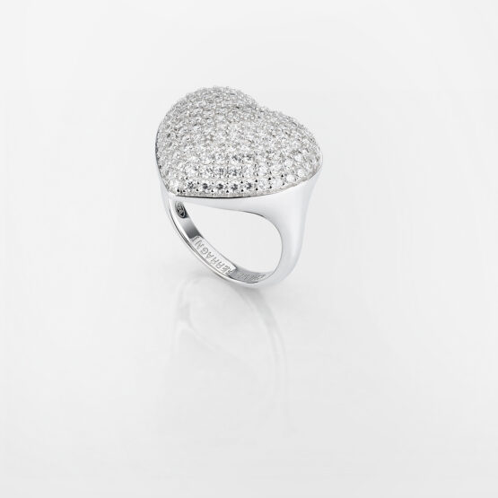CHIARA FERRAGNI SILVER COLLECTION J19AXD33010 Δαχτυλίδι Ασημένιο Καρδιά Με Πέτρες