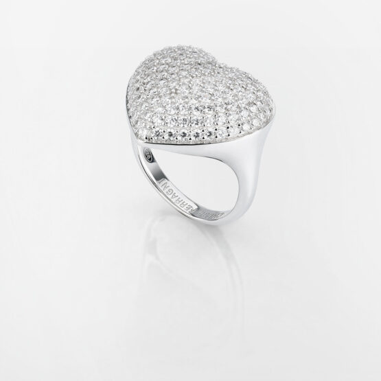 CHIARA FERRAGNI SILVER COLLECTION J19AXD33014 Δαχτυλίδι Ασημένιο Καρδιά Με Πέτρες