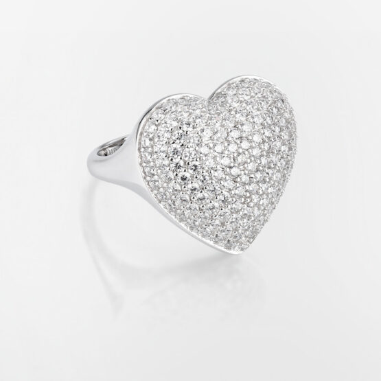 CHIARA FERRAGNI SILVER COLLECTION J19AXD33016 Δαχτυλίδι Ασημένιο Καρδιά Με Πέτρες