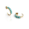 CHIARA FERRAGNI TURQUOISE J19AYT02 Σκουλαρίκια Χρυσά Με Τιρκουάζ Πέτρες