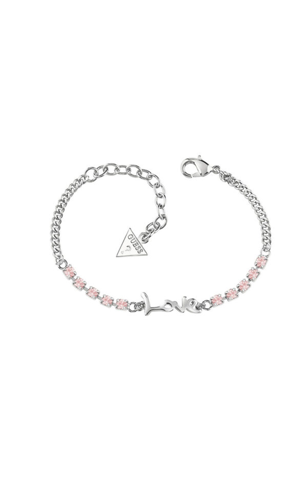 GUESS FAUX UBB61007-S Ασημένιο Βραχιόλι Love